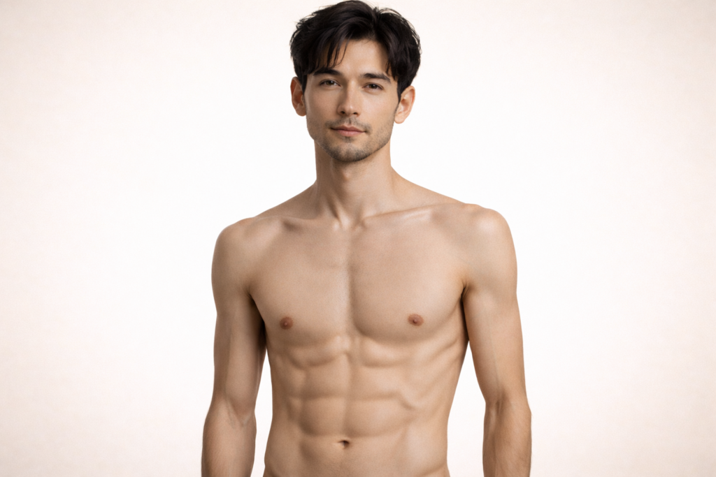 体脂肪率12%〜15％の日本人男性