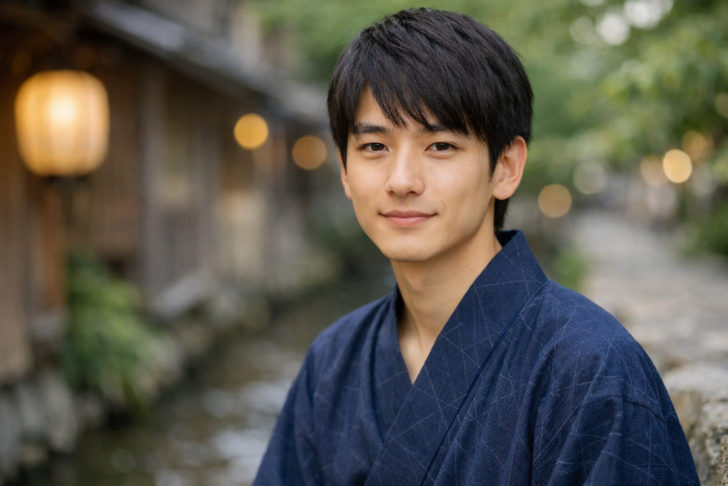 しょうゆ顔の日本人男性