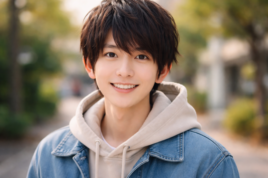 童顔の日本人男性