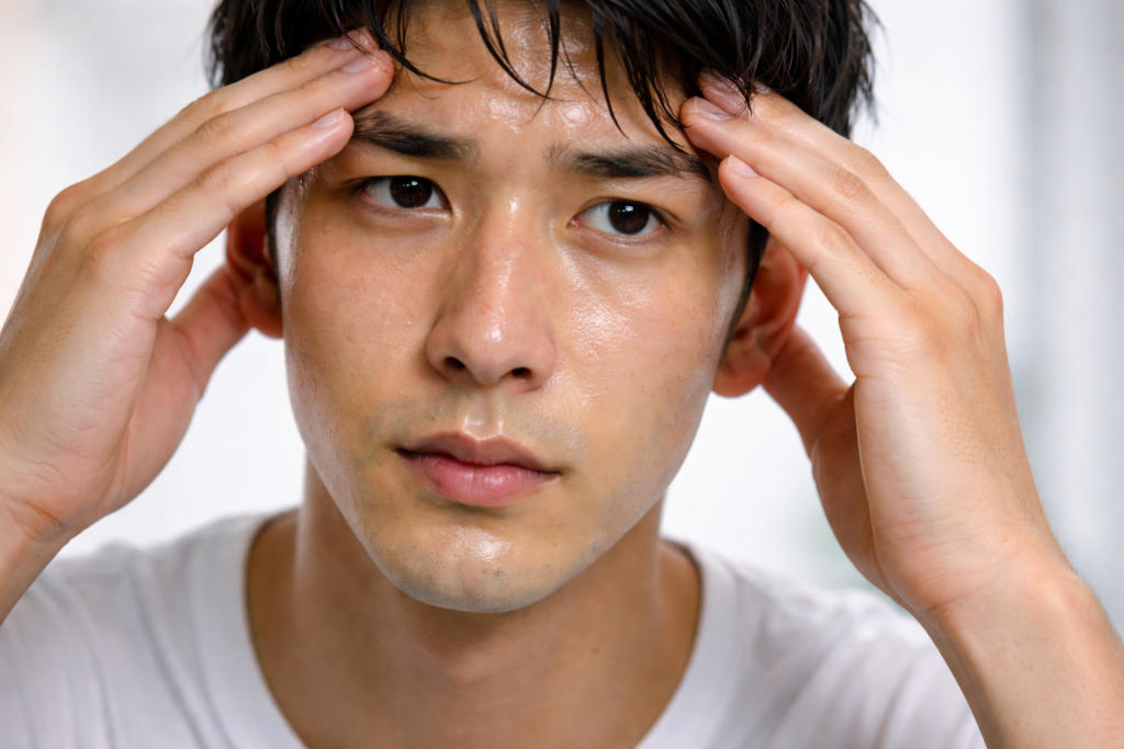 悩んでいる男性