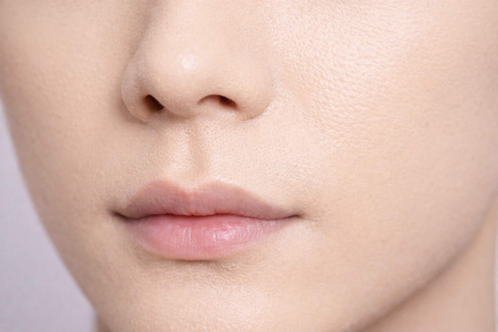 鼻、口元アップの写真